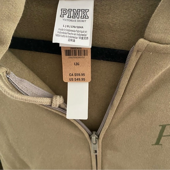 PINK Everyday Fleece Zip-Up Hoodie full zip jacket - Picture 4 of 5